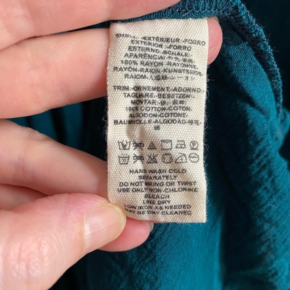 Free People "In the Shadows" Tunic in Emerald, small NWOT - Picture 7 of 7